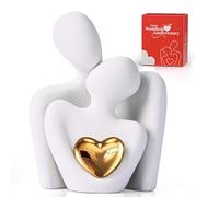 XMGZQ Regali di Coppia,Coppia di Innamorati Statua,Statua Decorativa da Interno per Coppie,Soprammobili Moderni per Casa - Scultura d'Amore,Regalo Anniversario Matrimonio Figure,Romantico Scultura