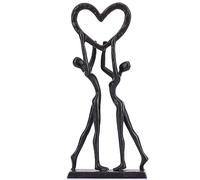 XMGZQ Statua a forma di cuore realizzata a mano, in ferro, per 6° matrimonio, per coppie, lei o moglie, decorazione per la casa
