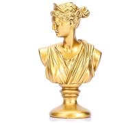 XMGZQ Statua greca di Diana, statua e scultura di Afrodite, busto greco classico, scultura di mitologia greca per decorazione domestica, busto greco per librerie (oro)