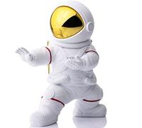 XMGZQ Statuina astronauta,decorazione astronauta da uomo,statue astronauta kung fu astronauta bianco e oro,decorazione ufficio spaziale per uomini,scrivania per spazio esterno per uomini figurine