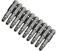 XMHF 10 pezzi 50 mm lungo 1/4 di pollice gambo esagonale T25 Torx testa cacciavite magnetico Set di sicurezza Tamper Proof Star 6 Point cacciavite Kit strumenti