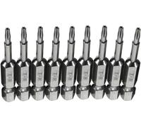 XMHF 10 pezzi 50 mm lungo 1/4 di pollice gambo esagonale T8 Torx testa cacciavite magnetico Set di punte di sicurezza a prova di manomissione stella 6 punti cacciavite kit strumenti