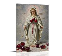 XMHMYHZJ Decorazione artistica da parete con la Madonna delle Ciliegie, frutta rossa che simboleggia il sangue, dettagli lussureggianti, decorazione moderna da appendere, 40 x 60 cm