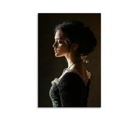 XMHMYHZJ Decorazione artistica da parete con ritratto classico di una nobildonna con abbigliamento del XVIII secolo, illuminazione chiaroscuro decorazione moderna da appendere poster artistico da