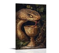 XMHMYHZJ Decorazione artistica da parete con scritta in inglese "A Serpent Drinks from a calice at the altar and leaves with a soft tongue". Decorazione artistica da appendere in stile moderno, 30 x