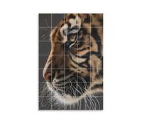XMHMYHZJ Decorazione artistica da parete con tigre, una sorprendente miscela di fauna selvatica ed eleganza per la casa, decorazione da parete, poster artistico da appendere, 50 x 75 cm