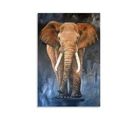 XMHMYHZJ Decorazione artistica moderna da parete a forma di elefante, una splendida miscela di arte e decorazione per la casa, decorazione da parete, poster artistico da appendere, 50 x 75 cm