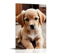 XMHMYHZJ Decorazione artistica moderna per la casa, con ritratto di Golden Retriever, poster per spazi abitativi eleganti, decorazione artistica da parete, decorazione moderna da appendere, 50 x 75 cm
