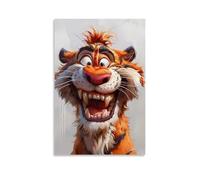 XMHMYHZJ Decorazione da parete con tigre moderna, elegante decorazione artistica da parete per spazi abitativi eleganti, decorazione artistica da appendere, 40 x 60 cm