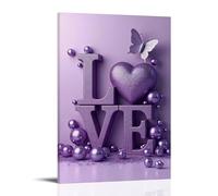 XMHMYHZJ Poster artistico da appendere con cuori e perle, per San Valentino, decorazione moderna da appendere su Facebook, 30 x 45 cm