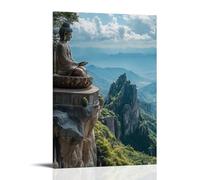 XMHMYHZJ Poster artistico da appendere con esseri celesti che si riuniscono al picco del Vulture - Per ascoltare il diamante Sutra parlare di un poster artistico da appendere in stile moderno, 40 x 60