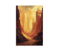 XMHMYHZJ Poster artistico da appendere con immagine di un canyon robusto al crepuscolo, un capolavoro di ombre profonde e luce calda, decorazione moderna da appendere, 50 x 75 cm