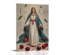 XMHMYHZJ Poster artistico da appendere con la Madonna delle Ciliegie, frutta rossa che simboleggia il sangue, dettagli lussureggianti, decorazione moderna da appendere, 30 x 45 cm