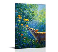 XMHMYHZJ Poster artistico da appendere con un cane di piccola taglia che guarda verso il cielo, decorazione moderna da appendere, 30 x 45 cm