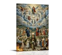 XMHMYHZJ Poster artistico da appendere ispirato a Hieronymus Bosch, con scritta "The Last Judgment, Souls Rising And Falling, Apocalittica", 40 x 60 cm