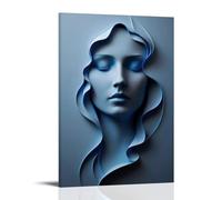XMHMYHZJ Poster artistico da parete con immagine di una bella donna con gli occhi azzurri, decorazione moderna da appendere, 20 x 30 cm