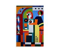 XMHMYHZJ Poster artistico da parete con un colorato dipinto a mosaico di diverse donne e due uomini, decorazione moderna da appendere, 30 x 45 cm