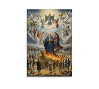 XMHMYHZJ Poster artistico da parete ispirato a Hieronymus Bosch, con scritta "The Last Judgment, Souls Rising And Falling, Apocalittica", 50 x 75 cm