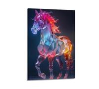 XMHMYHZJ Poster con animali, cavallo da guerra infuocato, decorazione artistica da parete, decorazione moderna da appendere, 30 x 45 cm