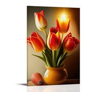 XMHMYHZJ Poster con fiori ancora esposti con natura morta illuminata dal sole, decorazione artistica da parete, decorazione moderna da appendere, 50 x 75 cm