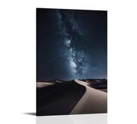 XMHMYHZJ Poster con paesaggio con stelle sul deserto e latte in lontananza, decorazione moderna da appendere, 50 x 75 cm