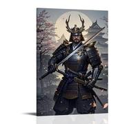 XMHMYHZJ Poster con samurai, decorazione moderna da appendere alla parete, motivo: samurai con spada lunga, 40 x 60 cm
