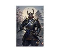 XMHMYHZJ Poster con samurai, decorazione moderna da appendere alla parete, motivo: samurai con spada lunga, 30 x 45 cm