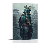 XMHMYHZJ Poster con samurai un guerriero fantasma che guarda indietro, decorazione moderna da appendere, 40 x 60 cm