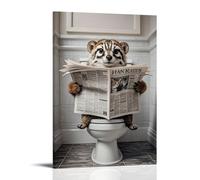 XMHMYHZJ Poster da parete con animale che mostra un cucciolo di tigre che legge il giornale, decorazione moderna da appendere, poster artistico da appendere, 40 x 60 cm