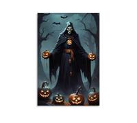 XMHMYHZJ Poster di Halloween con personaggio stregato vestito da cupo sacerdote, decorazione artistica da parete, decorazione moderna, poster artistico da appendere, 30 x 45 cm