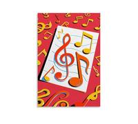 XMHMYHZJ Poster musicale per un mestiere di carta di Cut, stampa artistica da parete con note e canzoni, decorazione moderna da appendere, 20 x 30 cm