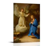 XMHMYHZJ Poster religioso dello Spirito Santo, un angelo che tiene un fiore, decorazione artistica da parete, decorazione moderna da appendere, 20 x 30 cm
