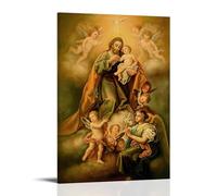 XMHMYHZJ Poster religioso di Gesù e altri dei e angeli in modo artistico, decorazione artistica da parete, decorazione moderna da appendere, 50 x 75 cm