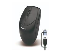 XMICEU2-CX MOUSE OTTICO USB-A + USB-C 1000dpi + 3 TASTI SCROLL