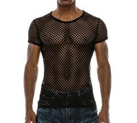 Xmiral Camicia Uomo Estate Casual Muscle Pullover Manica Corta Maglia Top Camicetta (XL,Nero)