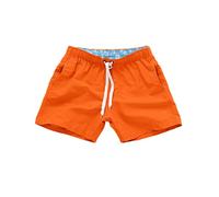 Xmiral Costume Pantaloncini da Bagno Uomo Lavoro da Spiaggia a Strisce Casual (M,Arancia)