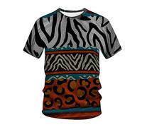 Xmiral Maglietta Top Camicetta Uomo Primavera Estate Casual Slim 3D Stampato Manica Corta (XL,4Multicolore)