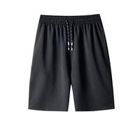 Xmiral Pantaloncini Sportivi Shorts Uomo Spiaggia Casual Sottili ad Asciugatura Rapida Casual (6XL,Nero)