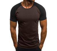 Xmiral Top Tee Shirt Uomo Summer Muscle Slim Casual Fit Manica Corta Camicetta Patchwork Top Tee Shirt