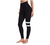 Xmiral Yoga Leggings Donna Tasche Elasticizzate Running Palestra Sport Pantaloni Attivi a Figura Intera (M,5Nero)