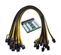 XMKT Kit scheda breakout modulo di alimentazione, con 12 cavi di alimentazione da 17 pezzi, 18 AWG, 6 pin a 6+2 8 pin, per scheda video HP 1200 W 750 W PSU (arancione)