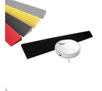 XMLYSMYS Rampa di Soglia in Plastica, Pedane per Carrozzina Disabili con Texture Antiscivolo, per Robot Aspirapolvere e Scale per Bagni per Animali Domestici(Black,100x18x8cm)
