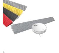 XMLYSMYS Rampa di Soglia in Plastica, Pedane per Carrozzina Disabili con Texture Antiscivolo, per Robot Aspirapolvere e Scale per Bagni per Animali Domestici(Grey,100x22x10cm)