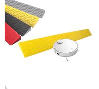 XMLYSMYS Rampa di Soglia in Plastica, Pedane per Carrozzina Disabili con Texture Antiscivolo, per Robot Aspirapolvere e Scale per Bagni per Animali Domestici(Yellow,100x10x3cm)