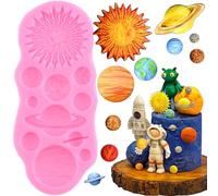 XMOLDNMS Stampi in silicone a forma di pianeti, Venere, Saturno, Marte, Giove, per decorazione di torte, cupcake, cioccolato, caramelle, argilla polimerica, pasta di gomma