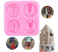 XMOLDNMS Stampi in Silicone Con Antiche Monete Egiziane Ispirato Al Cioccolato Caramelle Fondente Per Decorare Torta Cupcake-Toppern Pasta Di Fiori E Argilla Polimerica