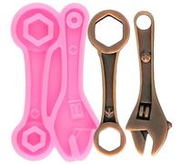 XMOLDNMS Stampo in silicone a forma di chiave inglese, per decorazioni di torte, cupcake, caramelle, argilla polimerica, pasta di gomma