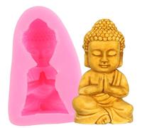 XMOLDNMS Stampo per candela in silicone con design Maitreya buddha fondente, cioccolato, caramelle, per decorare torte, cupcake, pasta di fiori, argilla polimerica