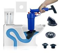 XMPEKO Sbloccatore di scarico ad alta pressione con 4 ventose, resistente stantuffo per WC, fogna, strumento di pulizia per lavello, per cucina, doccia, vasca da bagno