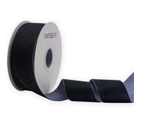 XMRIBBON Nastro di velluto blu navy singolo lato, 5,1 cm x 2,5 cm, spoletta da 9,1 m
